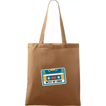 Nákupní taška Narozeniny kazeta Best of 1965 - Taška bavlněná - 42 x 38 cm ( Cappuccino )
