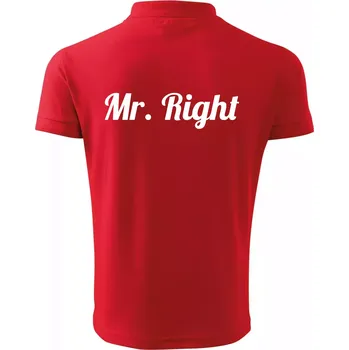 Pánská košile Mr Right - Polokošile pánská Pique Polo 203 - 5XL ( Červená )