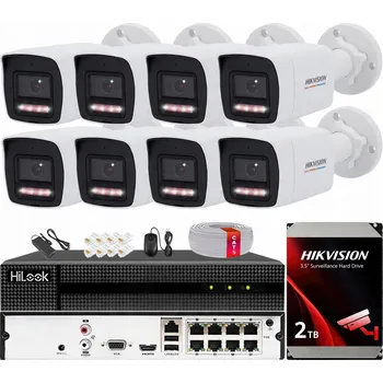Bezpečnostní kamera Monitorovací sada 8 kamer DS-2CD1047G2H-LIUF/SL 4MPx ColorVu Hikvision 2TB