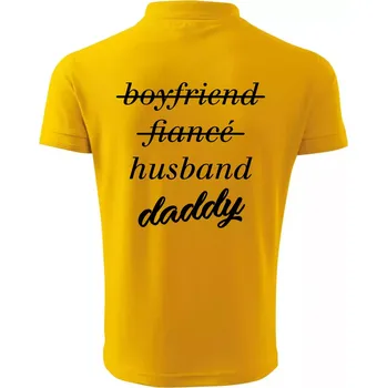 Pánská košile Partnerské triko nastávající rodiče - Polokošile pánská Pique Polo 203 - 5XL ( Žlutá )