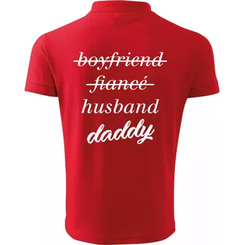 Pánská košile Partnerské triko nastávající rodiče - Polokošile pánská Pique Polo 203 - 3XL ( Červená )