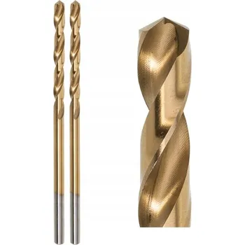 Vrták Vrtáky do kovu 3.5 mm, titanové, broušené, 2 ks