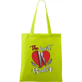 The Heart breaker - srdce - Taška bavlněná - 42 x 38 cm ( Limetková )