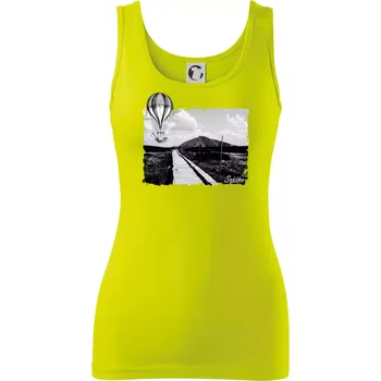 Dámské tričko Retro Sněžka - Dámské tílko - 2XL ( Limetková )