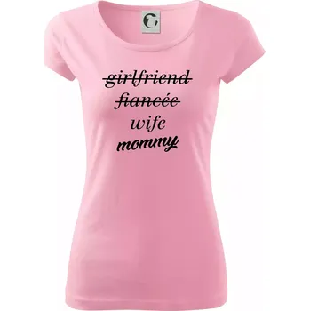 Dámské tričko Partnerské triko nastávající rodiče - Dámské triko Pure - M ( Růžová )