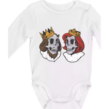 King and Queen lebky - Body kojenecké s dlouhým rukávem - Dlouhý r. do 3 měs ( Bílá )