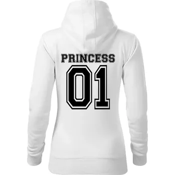 Dámská mikina Princess 01 - Mikina dámská Cape s kapucí - XL ( Bílá )