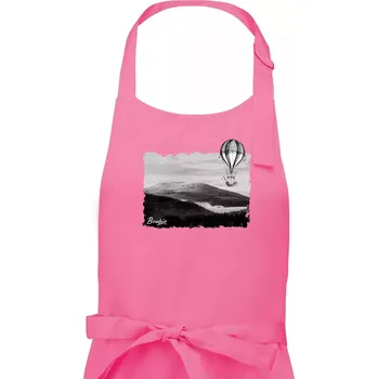 Kuchyňská zástěra Retro Boubín - Dámská zástěra na vaření - Univerzální velikost ( Růžová )