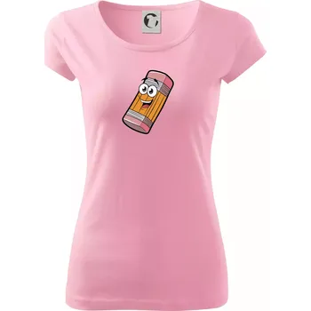 Parové triko - Tužka a guma - Dámské triko Pure - 2XL ( Růžová )
