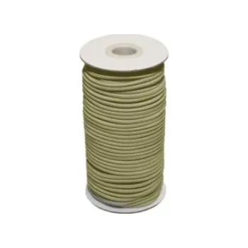 Guma, pruženka kulatá kloboučnická olivová 5 mm, 50m cívka, celé balení