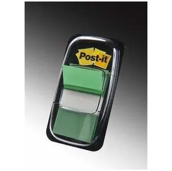 Samolepící bloček Záložky se zásobníkem, 50 lístků, 25x43 mm, zelené, 3M POSTIT,rychlé dodání