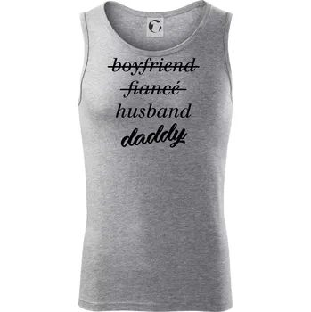 Partnerské triko nastávající rodiče - Tílko pánské Core - XL ( Tmavě šedý melír )