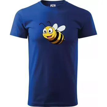 Parové triko - Včela a květina - Triko extra velké (5-8XL) - 7XL ( Královská modrá )