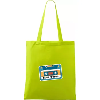 Narozeniny kazeta Best of 1965 - Taška bavlněná - 42 x 38 cm ( Limetková )