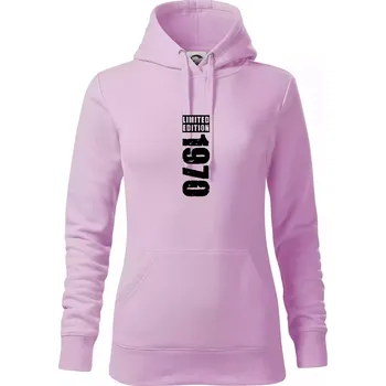 Dámská mikina Limited edition 1970 pruh - Mikina dámská Cape s kapucí - XS ( Orchid )