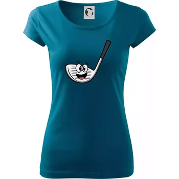 Dámské oblečení Parové triko - Golfová hůl a míček - Dámské triko Pure - S ( Petrolejová )