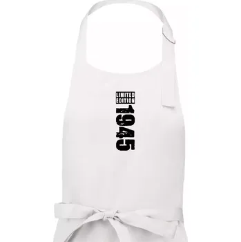 Kuchyňská zástěra Limited edition 1945 pruh - Dámská zástěra na vaření - Univerzální velikost ( Bílá )