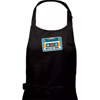 Kuchyňská zástěra Narozeniny kazeta Best of 1995 - Pánská zástěra na vaření - Univerzální velikost ( Černá )