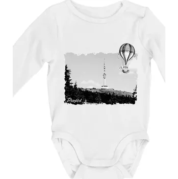 Kojenecký body Retro Praděd - Body kojenecké s dlouhým rukávem - Dlouhý r. do 3 měs ( Bílá )