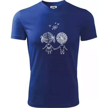 Pánské tričko Love Kluk - Holka - Pánské triko Fantasy sportovní (dresovina) - 3XL ( Královská modrá )
