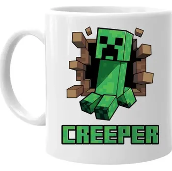 Žertovný předmět Creeper - hrnek s potiskem pro fanoušky hry Minecraft- Tričkový.cz