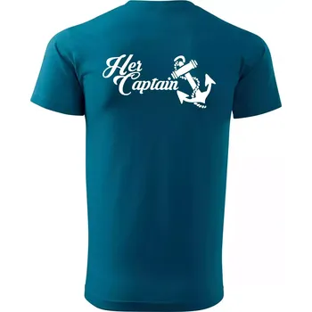 Her captain - Klasické pánské triko vyšší gramáže - XS ( Petrolejová )