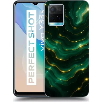 Pouzdro na mobilní telefon Picasee silikonový černý obal pro Vivo Y33s - Emerald