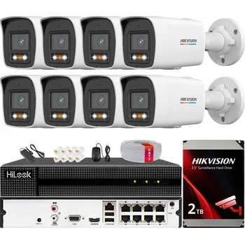 Bezpečnostní kamera Monitorovací sada 8x kamera DS-2CD1067G2H-LIU 6MPx ColorVu Hikvision 2TB