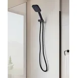 Sprchová hlavice s hadicí černá kov 4 režimy vodního proudu ruční sprcha moderní styl příslušenství koupelna Beliani
