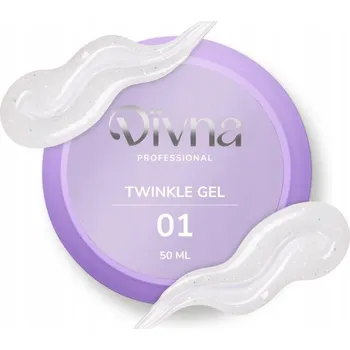 Lak na nehty DIVNA Twinkle Gel 01 50 ml stavební gel na nehty