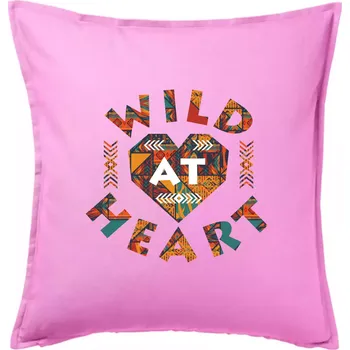 Polštář Wild heart - Polštář 50x50 - 50x50 - Pouze potah ( Růžová )