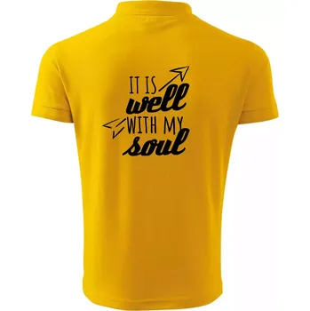 Pánská košile It is well with my soul - Polokošile pánská Pique Polo 203 - 5XL ( Žlutá )