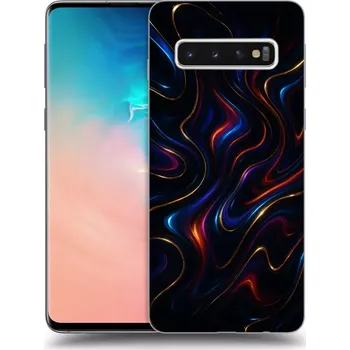 Pouzdro na mobilní telefon Picasee silikonový černý obal pro Samsung Galaxy S10 G973 - Noir