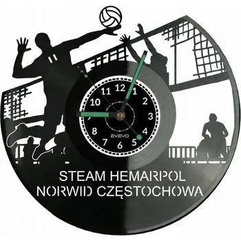 Hodiny Nástěnné hodiny Hemarpol Norwid Częstochowa PlusLiga - Vinylová deska - Nové