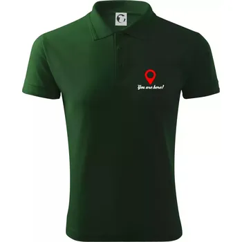 Pánská košile You are here - Polokošile pánská Pique Polo 203 - 4XL ( Lahvově zelená )