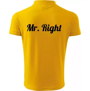 Pánská košile Mr Right - Polokošile pánská Pique Polo 203 - 3XL ( Žlutá )