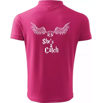 Pánská košile Shes a catch - Polokošile pánská Pique Polo 203 - M ( Purpurová )