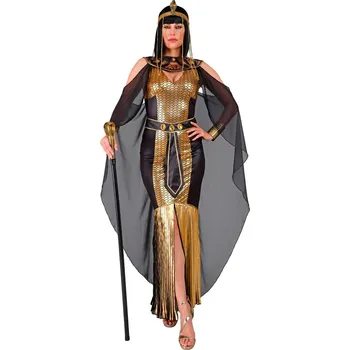 Karnevalový kostým Dámský kostým egyptská královna, zlatý - L