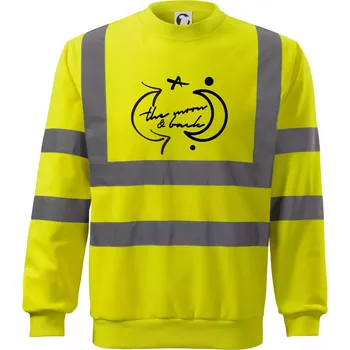 Pánská mikina The moon and back - Reflexní mikina - 2XL ( Neonově žlutá )