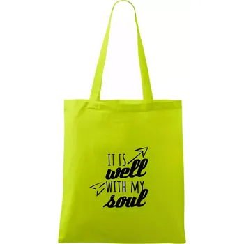 It is well with my soul - Taška bavlněná - 42 x 38 cm ( Limetková )