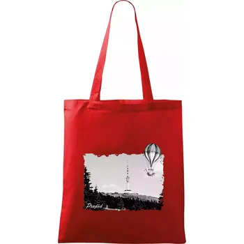 Nákupní taška Retro Praděd - Taška bavlněná - 42 x 38 cm ( Červená )
