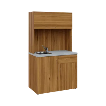 Nerezový dřez KUCH - SIMPLE 3 kuchyňka s výklopem (dřez + baterie), 1800x1000x600 mm, ořech světlý