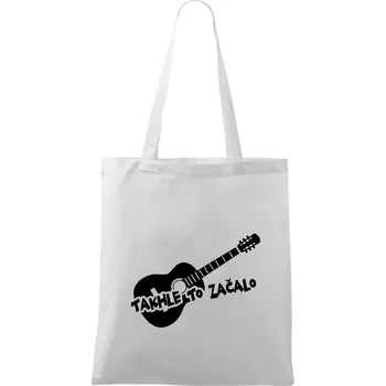 Kytara, takhle to všechno začalo - Taška bavlněná - 42 x 38 cm ( Bílá )