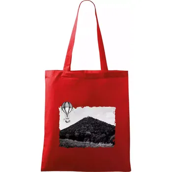 Nákupní taška Retro Milešovka - Taška bavlněná - 42 x 38 cm ( Červená )