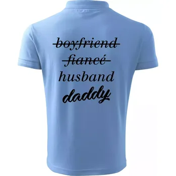 Pánská košile Partnerské triko nastávající rodiče - Polokošile pánská Pique Polo 203 - S ( Pyžamově světlá modrá )