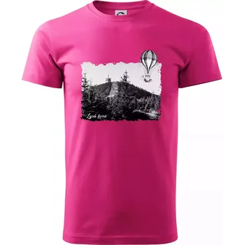 Pánská móda Retro Lysá hora - Klasické pánské triko vyšší gramáže - XL ( Purpurová )