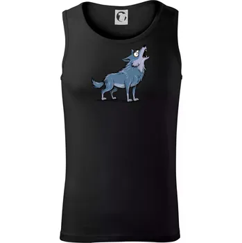 Parové triko - Vlk a měsíc - Tílko pánské Core - 2XL ( Černá )