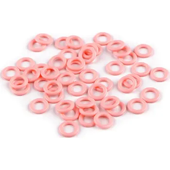 Plastový kroužek / pomůcka na pletení 10 mm růžová 100 ks