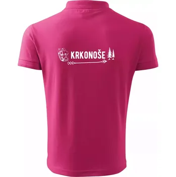 Pánská košile Krkonoše nápis - Polokošile pánská Pique Polo 203 - 4XL ( Purpurová )