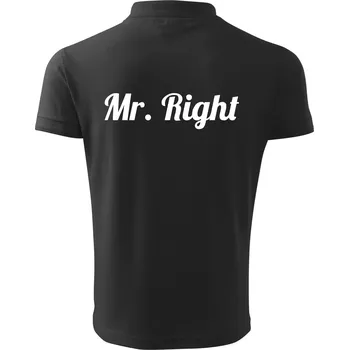Pánská košile Mr Right - Polokošile pánská Pique Polo 203 - 4XL ( Dřevěné uhlí )